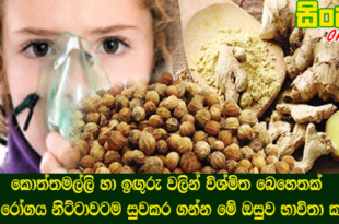 කොත්තමල්ලි හා ඉඟුරු වලින් විශ්මිත බෙහෙතක් ඇදුම රෝගය නිට්ටාවටම සුවකර ගන්න මේ ඔසුව භාවිතා කරන්න.