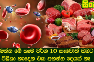 මෙන්න මේ කෑම වර්ග 10 කෑවොත් ඔබට පිළිකා හැදෙන එක අහන්න දෙයක් නෑ.