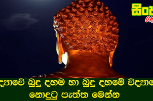 විද්‍යාවේ බුදු දහම හා බුදු දහමේ විද්‍යාවේ නොදුටු පැත්ත මෙන්න.