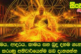 ප්‍රේමය, ආදරය, කාමය සහ බුදු දහම ගැන මේ කරුණු අනිවාර්යෙන්ම ඔබ දැනගන්න.
