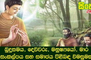 බුදුසමය, දෙවිවරු, මනුෂ්‍යයෝ, මාර සංකල්පය සහ සමාජය පිළිබඳ විමසුමක්.