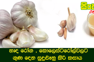 හෘද රෝග , කොලෙස්ටරෝල්වලට ගුණ දෙන සුදුළුෑනු කිරි කසාය.