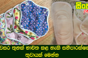 වසර තුනක් භාවිත කළ හැකි සනීපාරක්ෂක තුවායක් මෙන්න.