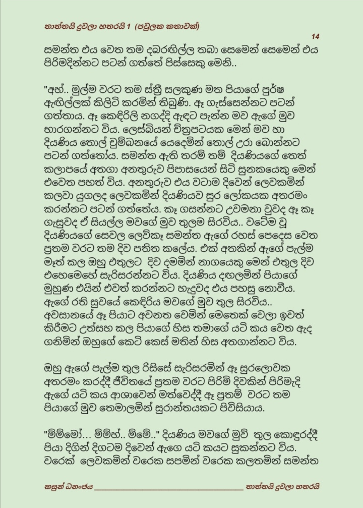 Thaththayi+Duwala+Hatharayi+1+ +14 walkatha9 Official සිංහල වල් කතා