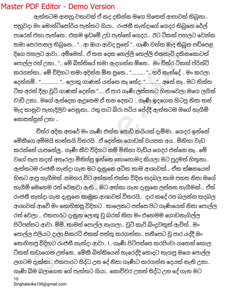 The Artist 05 10 walkatha9 Official සිංහල වල් කතා