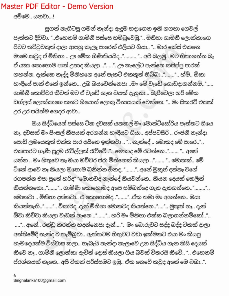 The Artist 07 6 walkatha9 Official සිංහල වල් කතා