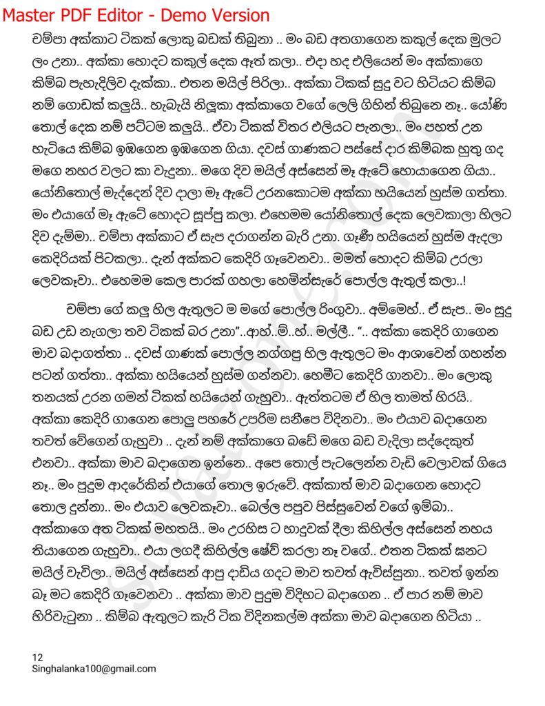 The Artist 11 12 walkatha9 Official සිංහල වල් කතා