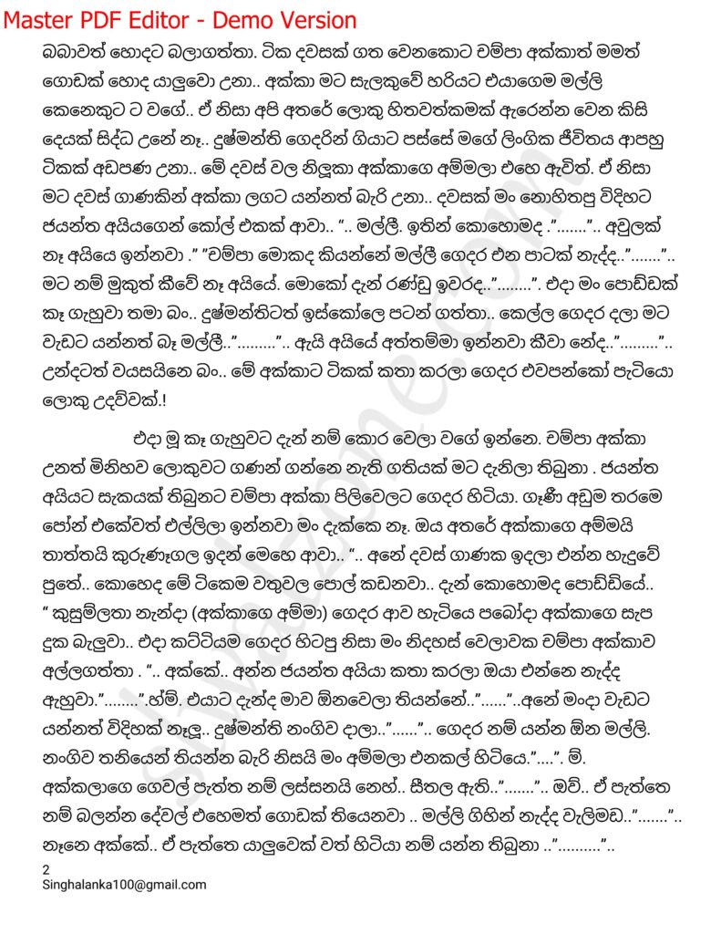 The Artist 11 2 walkatha9 Official සිංහල වල් කතා