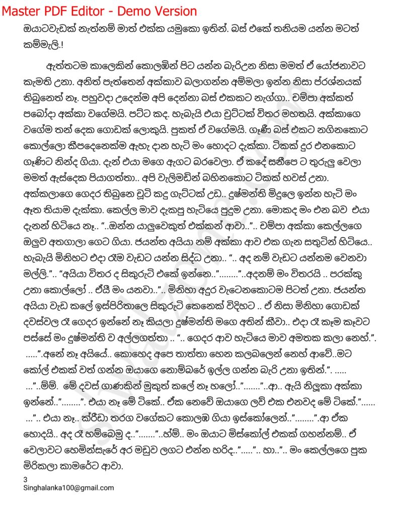 The Artist 11 3 walkatha9 Official සිංහල වල් කතා