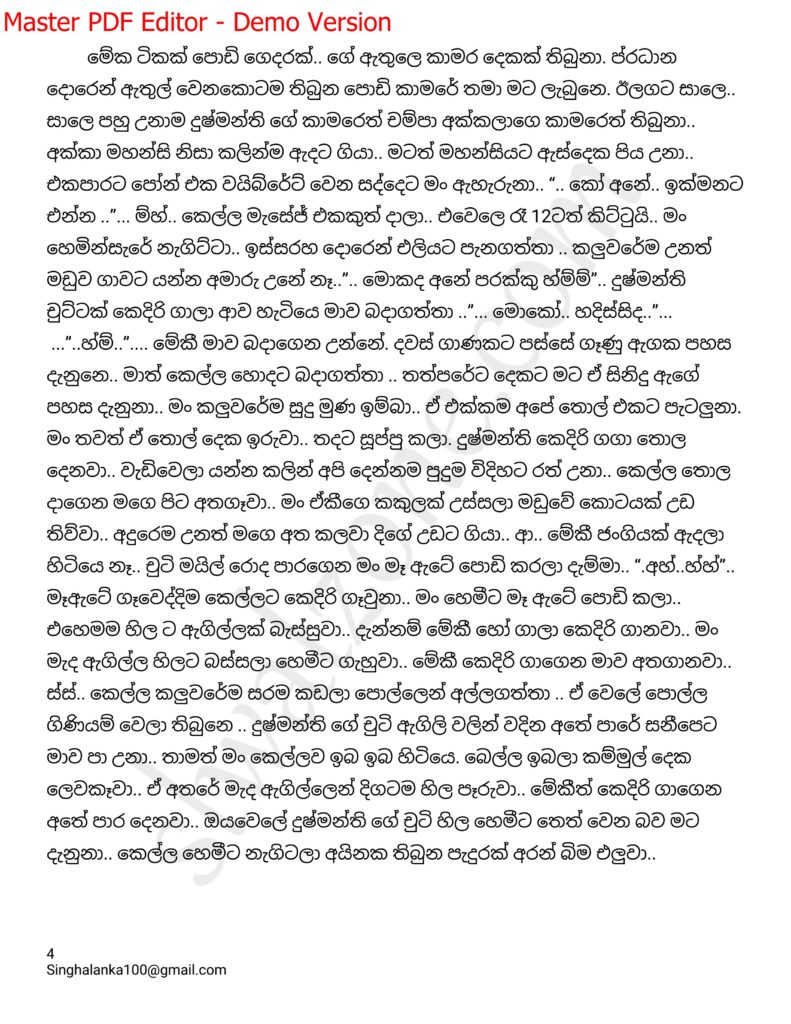 The Artist 11 4 walkatha9 Official සිංහල වල් කතා