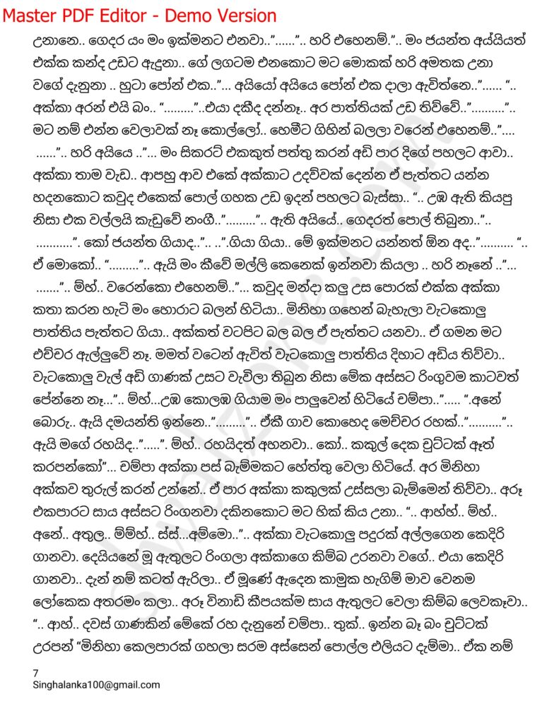 The Artist 11 7 walkatha9 Official සිංහල වල් කතා