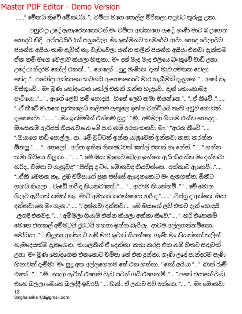 The Artist 12 12 walkatha9 Official සිංහල වල් කතා