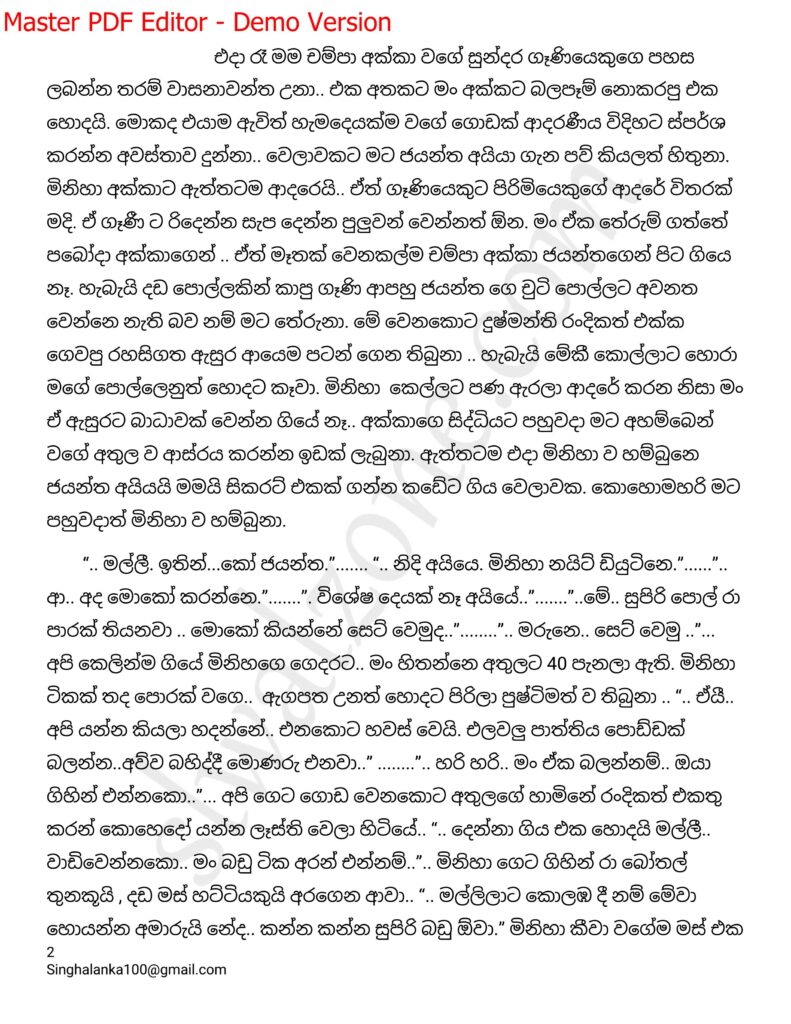The Artist 12 2 walkatha9 Official සිංහල වල් කතා