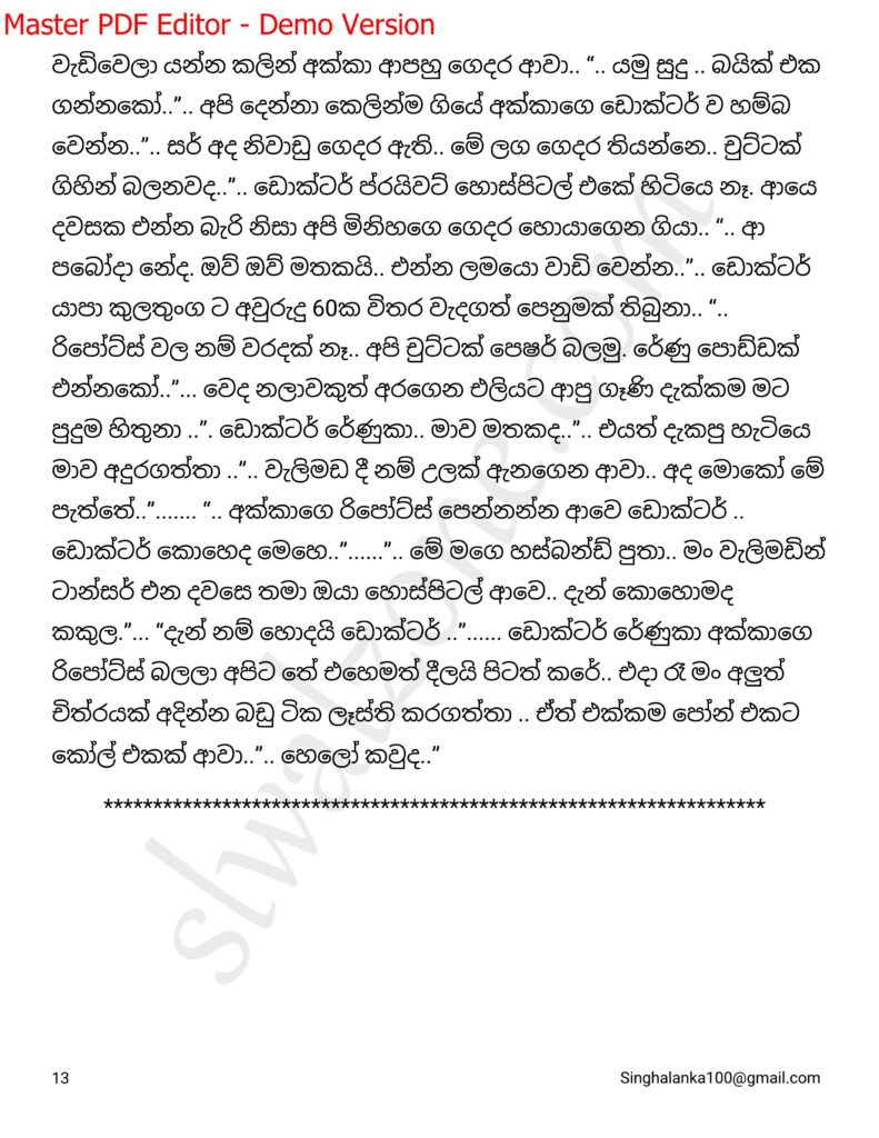 The Artist 13 13 walkatha9 Official සිංහල වල් කතා