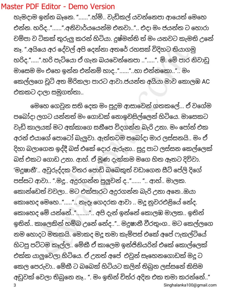The Artist 13 3 walkatha9 Official සිංහල වල් කතා