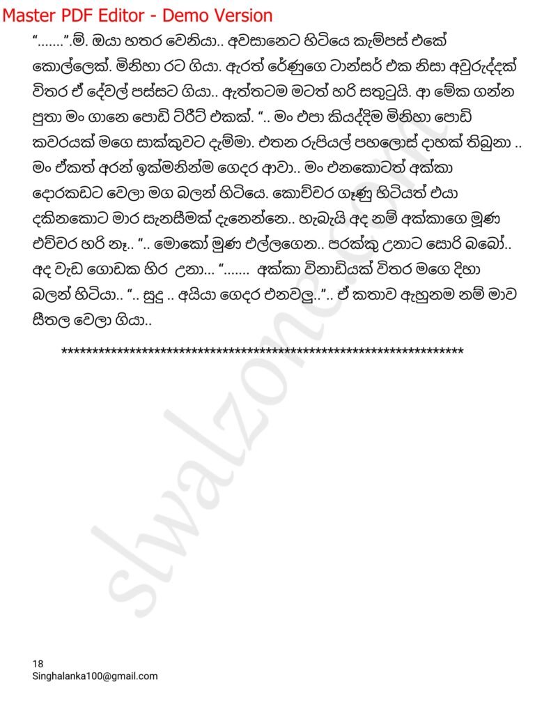 The Artist 14 18 walkatha9 Official සිංහල වල් කතා