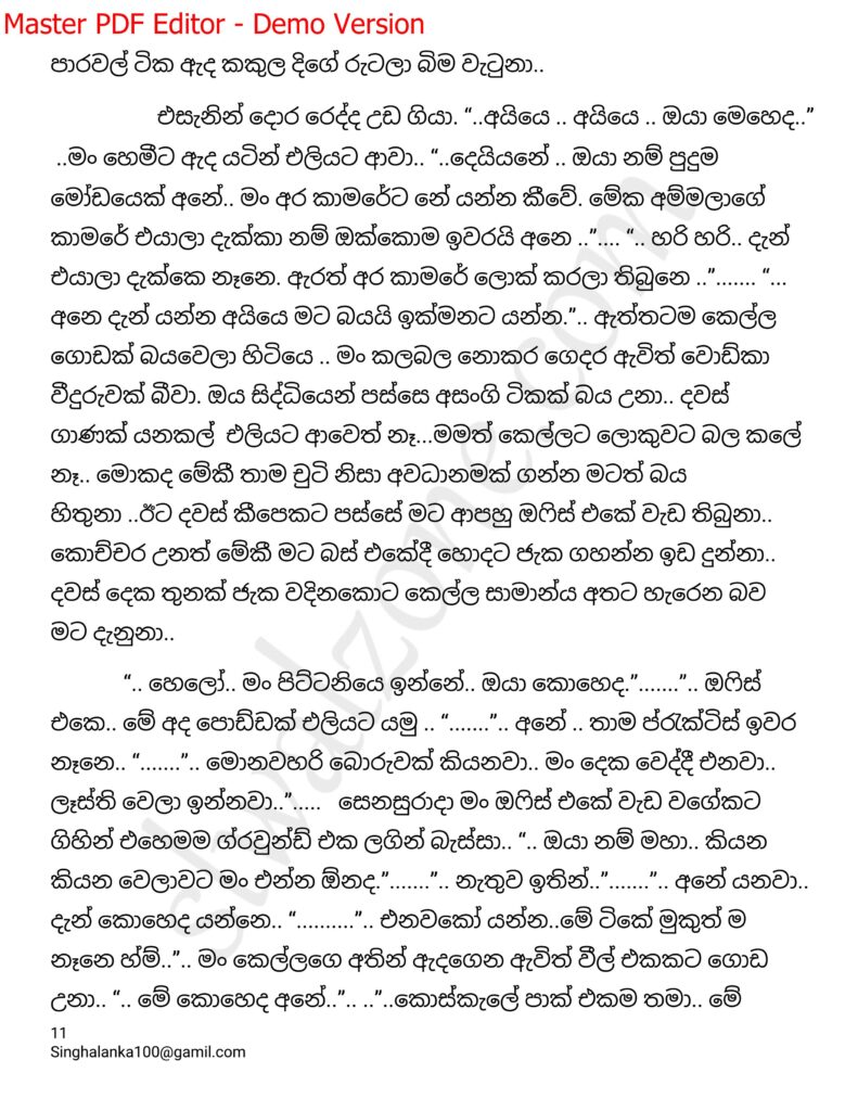 The Artist 16 11 walkatha9 Official සිංහල වල් කතා