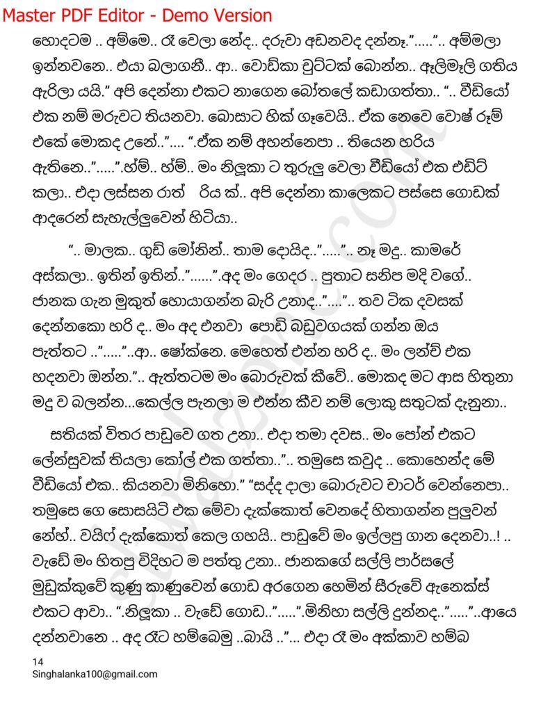 The Artist 17 14 walkatha9 Official සිංහල වල් කතා