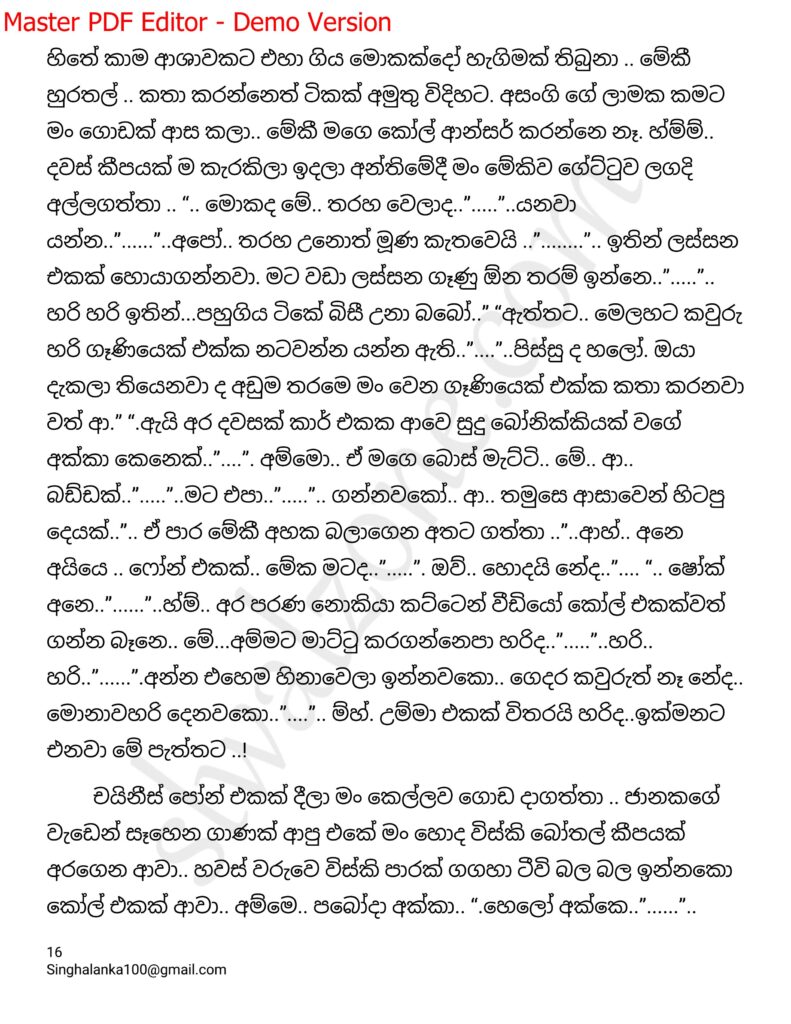 The Artist 17 16 walkatha9 Official සිංහල වල් කතා