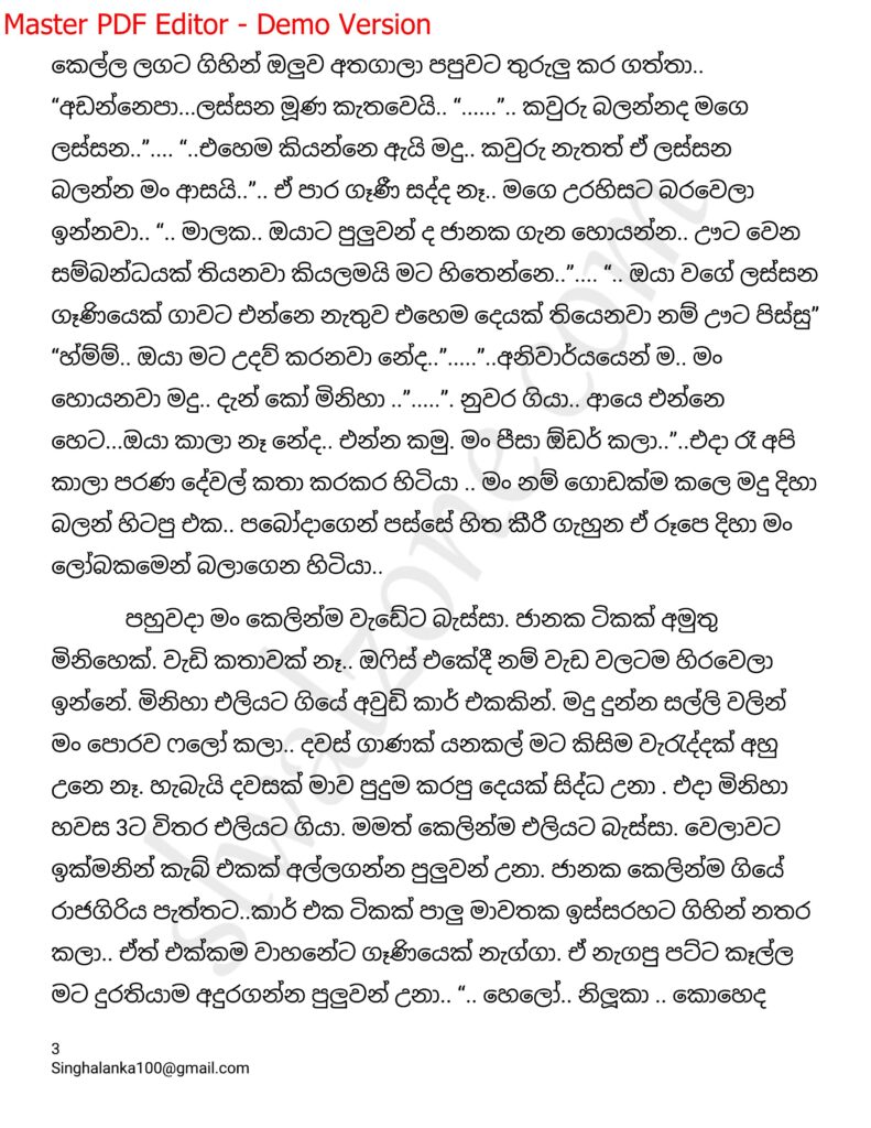 The Artist 17 3 1 walkatha9 Official සිංහල වල් කතා